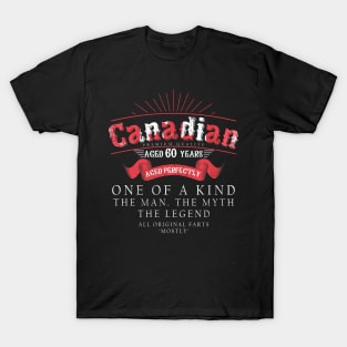 60th Birthday Tee Canadian Age 60 years old born in Canada T-Shirt